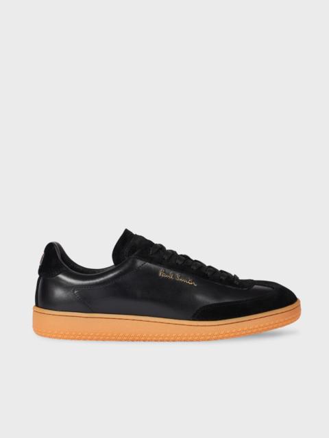 Black Leather 'Como' Trainers