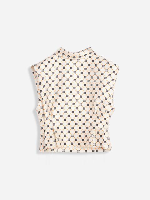 PRINTED FLORAL SLEEVELESS TOP