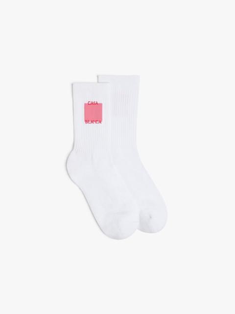 Rose Shadow Logo Square Socks | Casablanca Paris