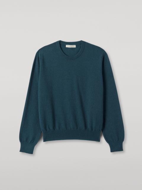 Lunan Bottle Green Classic Crew Jumper
