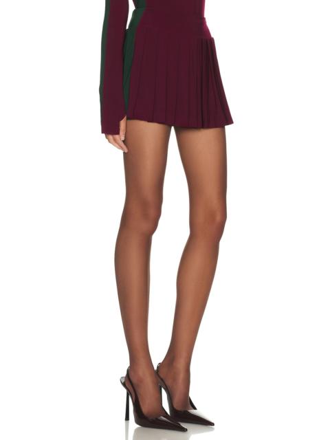 Side Stripe Pleated Pickleball Skirt