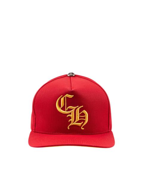 button-detail panelled baseball cap