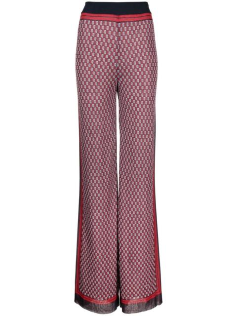 PB monogram-print knitted trousers