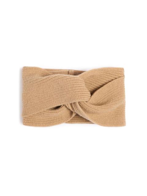 twist-detailing merino turban