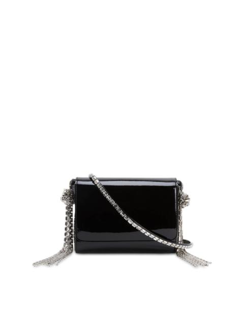 patent-finish clutch bag