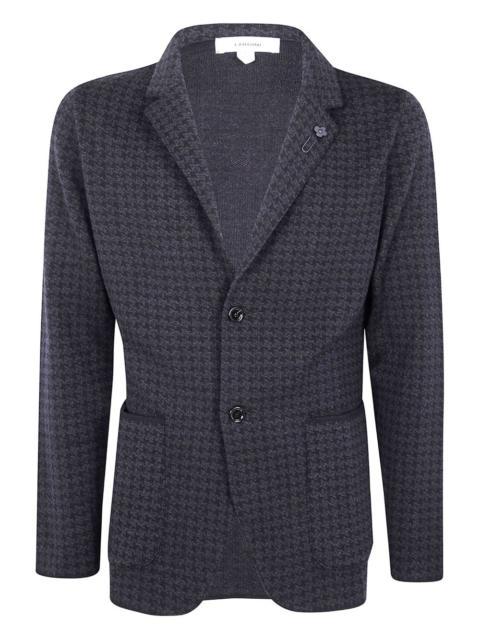 houndstooth three-button jacket