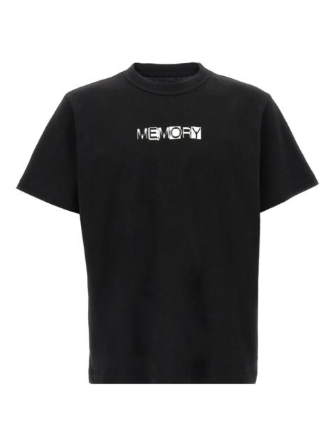 memory-print black T-shirt