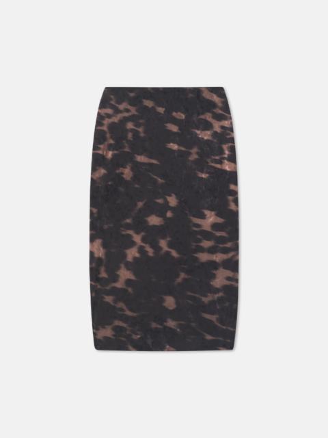 Stretch Velvet Mid-Length Skirt