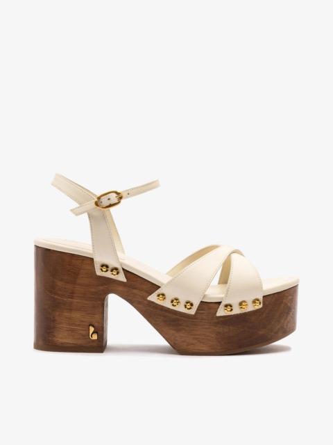 Talitha Sandal In Ivory Leather