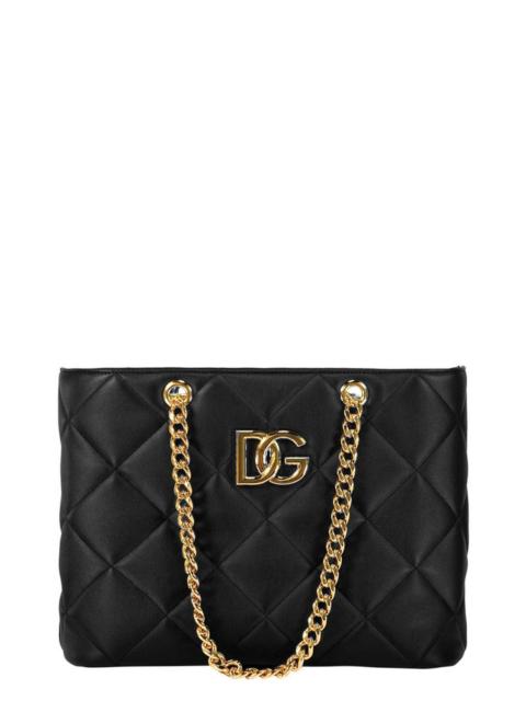 Quilted Tote With Chain Straps