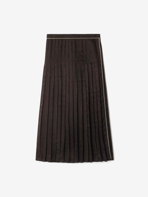 Sunflower Pleated Silk Skirt