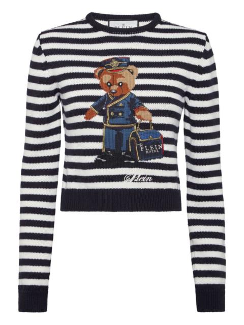 teddy bear-jacquard jumper