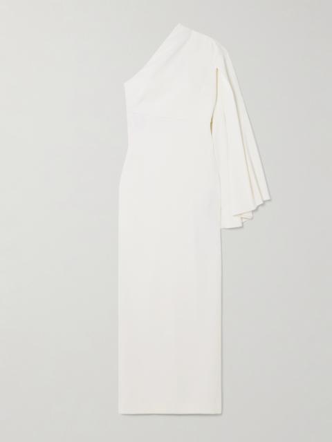 Elisa One-sleeve Crepe Gown