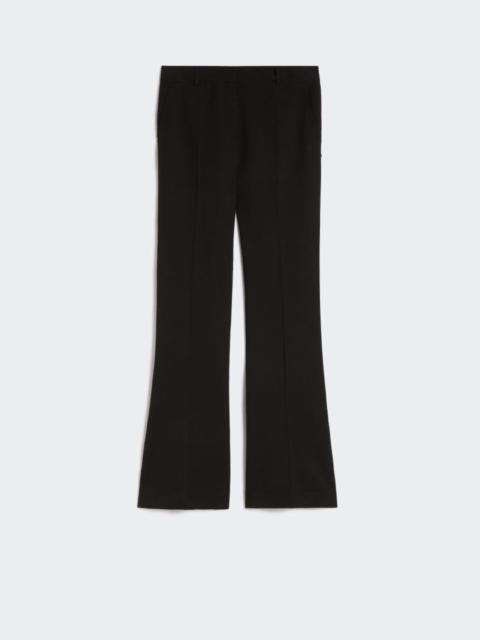 Slim-fit flared trousers in viscose - black