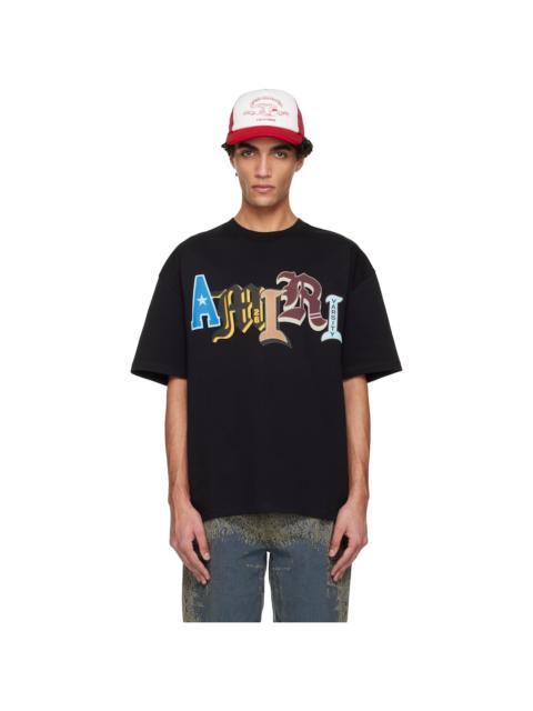 Black Varsity Patch Oversized T-shirt