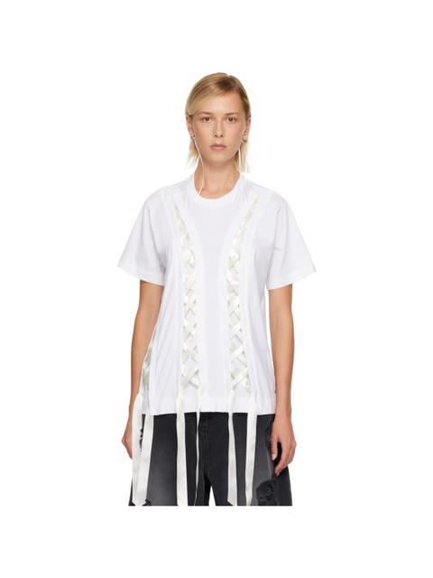 White Unraveling Ribbon T-shirt