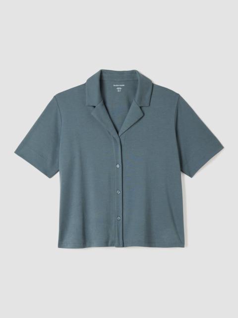 Organic Cotton Interlock Notch Collar Sleep Shirt