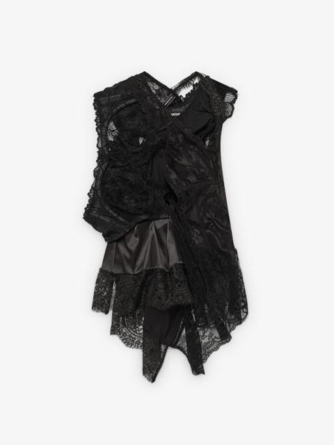 Nylon Stretch x Polyester Lace Top