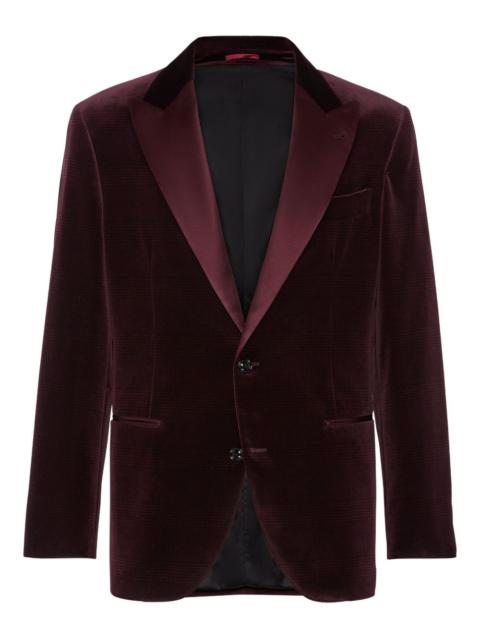 single-breasted velvet blazer