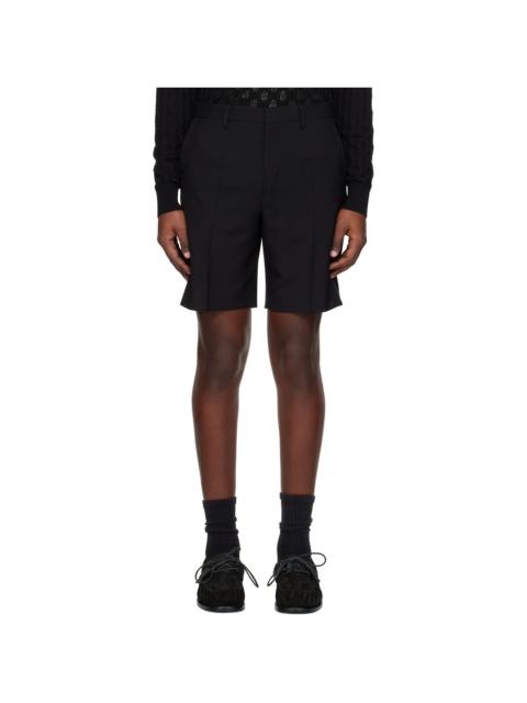 Black Creased Shorts
