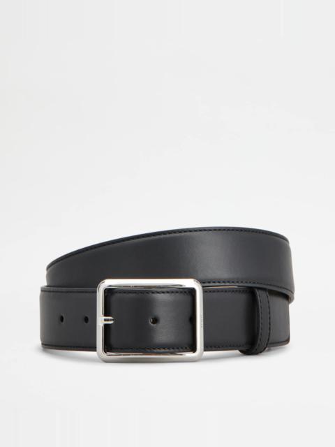 BELT IN LEATHER - BLACK