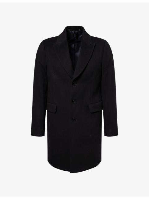 Regular-Fit Peak-Lapels Wool And Cashmere Coat