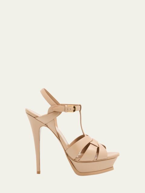 Tribute Leather T-Strap Platform Sandals