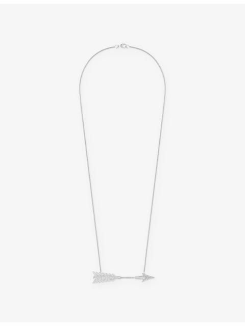 Fleche 18ct White-Gold And 0.65ct Diamond Pendant Necklace