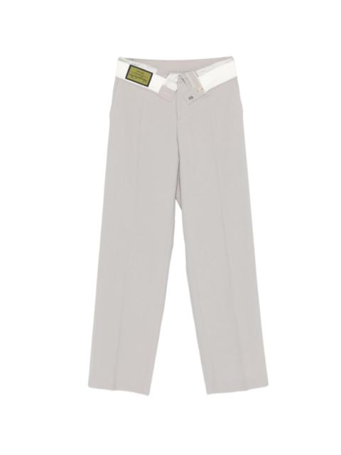 asymmetric-waistband trousers