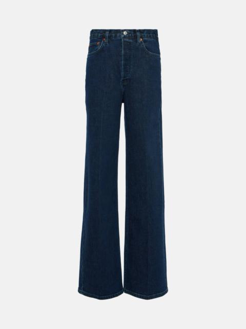 High-rise straight jeans