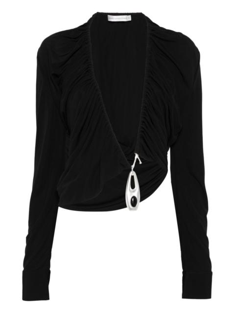 lavalliere jersey top