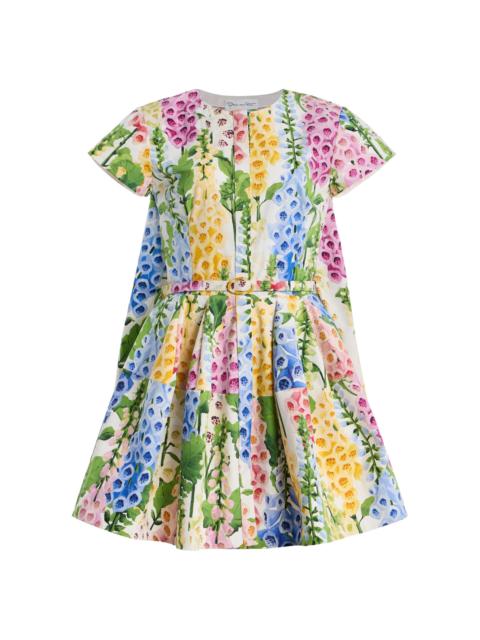 Foxglove-Printed Cotton-Poplin Mini Dress multi