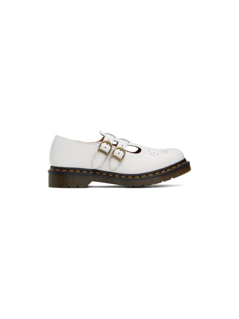 White 8065 Smooth Leather Mary Jane Loafers