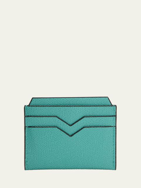 Men's V-Slot Leather Card Case