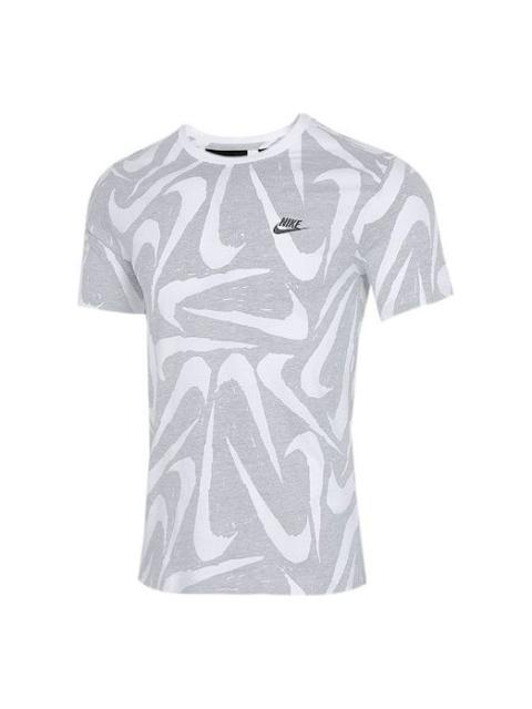 Nike MENS Sportswear Logo Print Crew-neck Short Sleeve Grey Gray CK2376-010