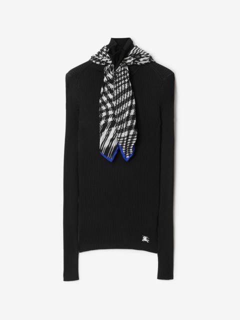 Scarf Rib Knit Sweater