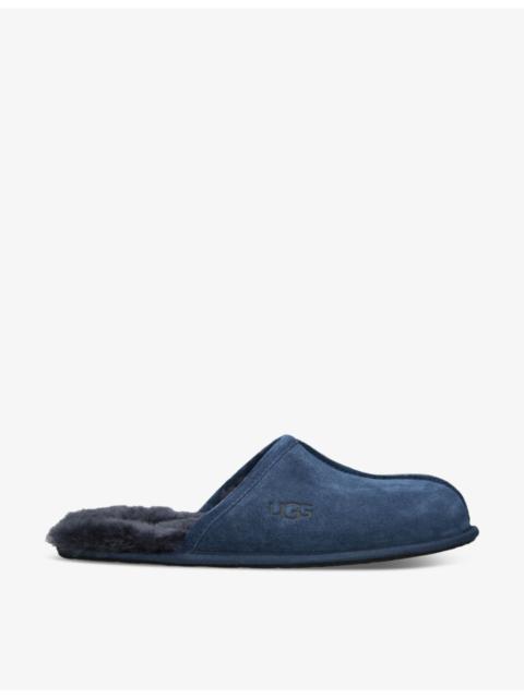 Scuff branded suede slippers
