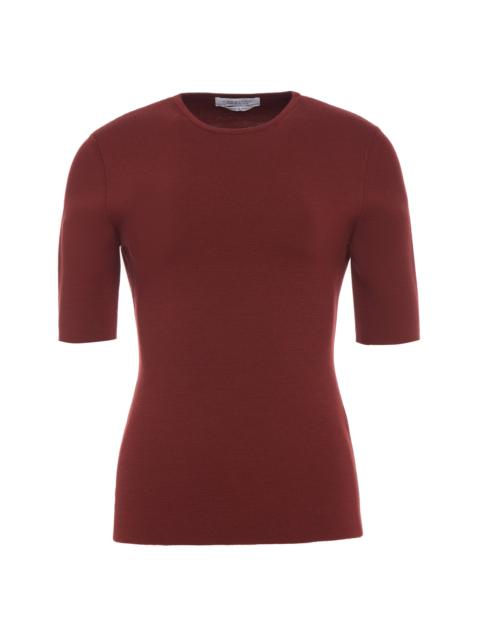 Andrius Knit Top in Burnt Sienna Merino Wool