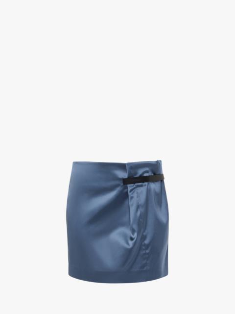 LEATHER TAB MINI SKIRT