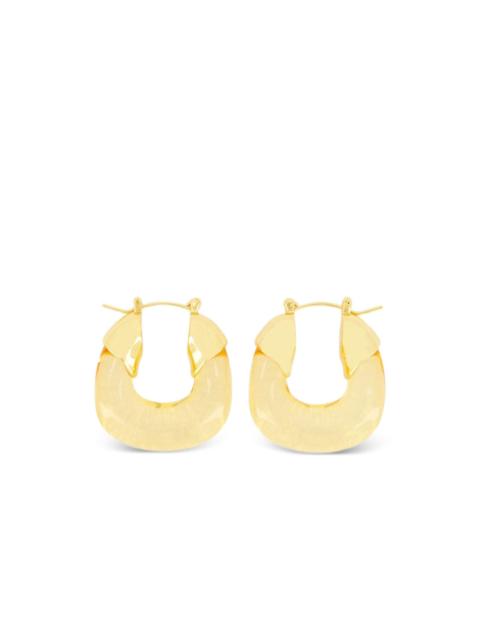 hammered hoops earrings
