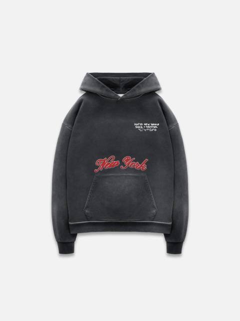 Naiyo NY Washed Black Hoodie