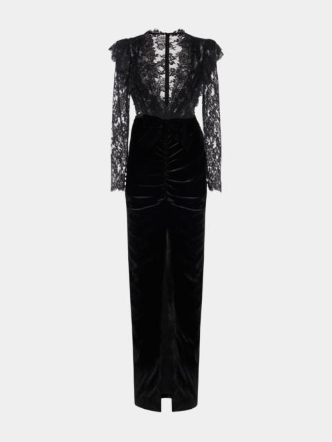 VELVET AND LACE GOWN