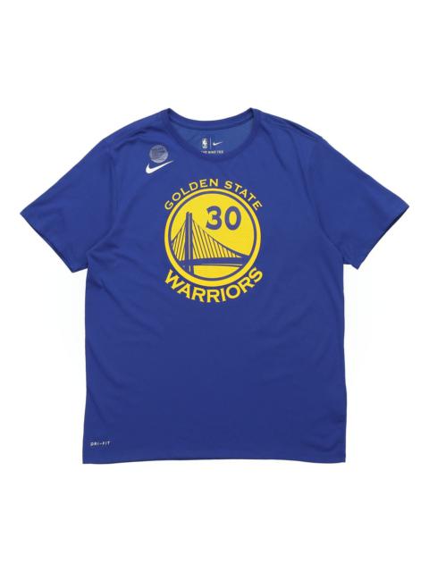 Nike Golden State Warriors DRI-FIT NBA Short Sleeve Blue 'Curry' 870775-496