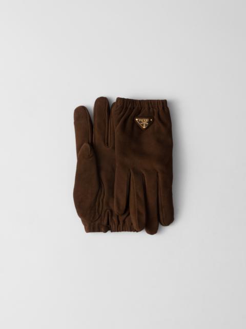 Suede gloves