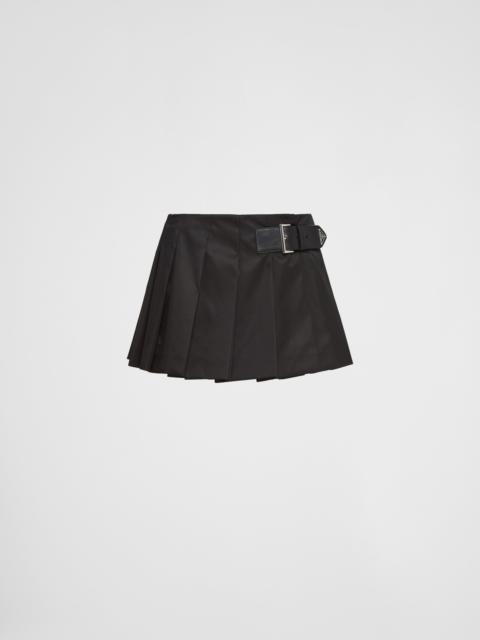 Pleated Re-Nylon miniskirt