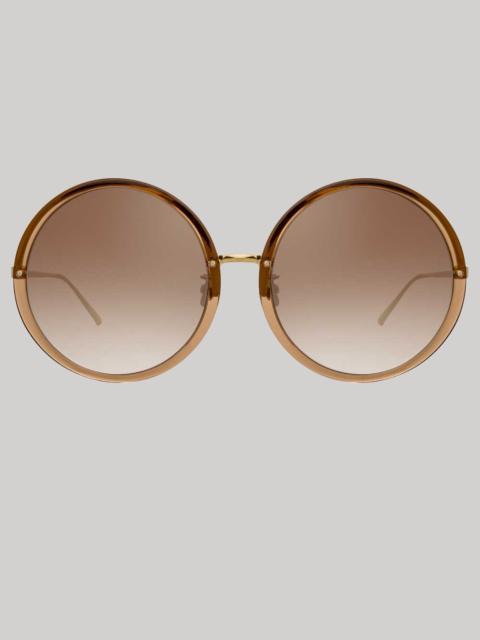 THE KEW | OVERSIZED SUNGLASSES IN BROWN FRAME (C34)