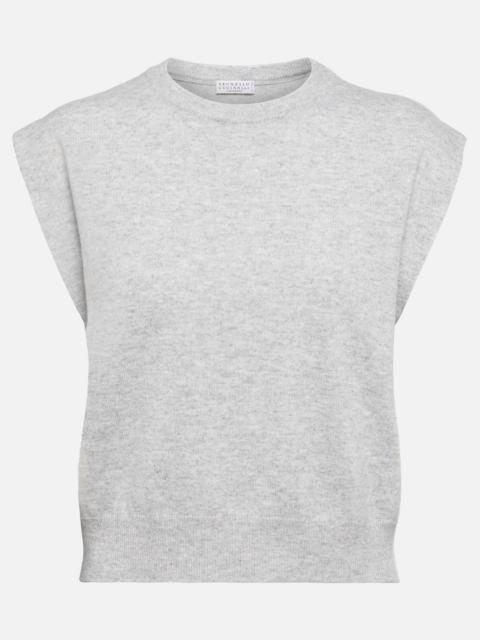 Knitted cashmere vest