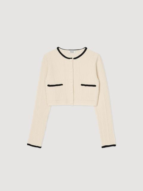 POINTELLE KNIT CARDIGAN