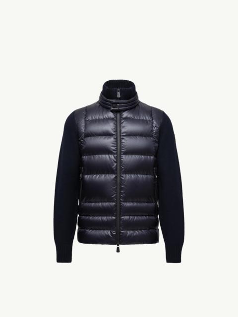 Padded Wool Zip-Up Cardigan