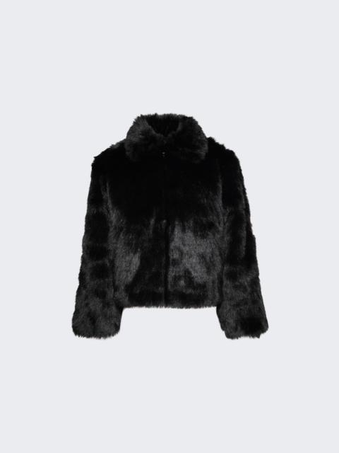 Muddy Faux Fur Blouson Black And Brown